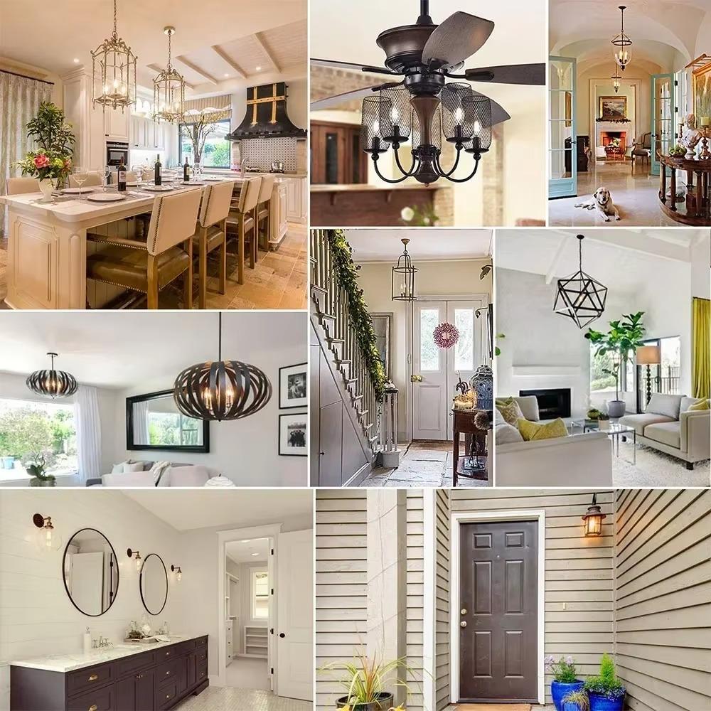 Melery E12 LED Bulb C35 Candle Chandelier Light 4W Equivalent 40W Warm White Daylight 6500K Edison Screw Lamp Clear Galss 5Pack