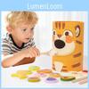 Деревянная игра для кормления для детей с когнитивным развитием и практикой мелкой моторики для дошкольного обучения