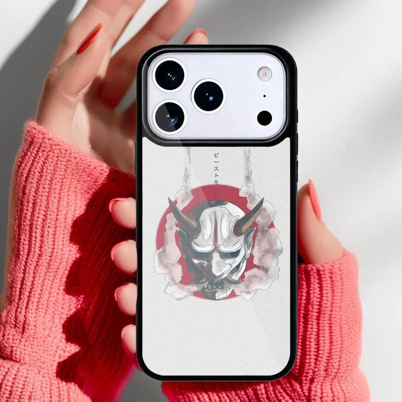 Hannya Demon Oni Phone Case for iPhone 17 16 15 14 13 Pro Max Back Cover for 12 11 Pro Coque