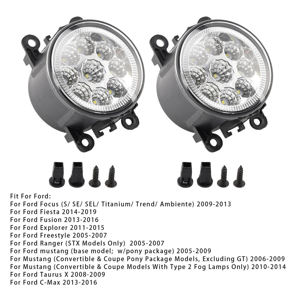 Пара светодиодных дневных ходовых огней/противотуманных фар для Ford Focus Fiesta C-Max 84501AJ00A