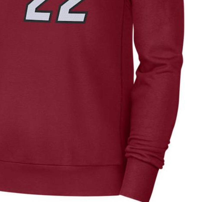 Jordan X Коллаборация НБА Майами Свитшот с круглым вырезом Удобный пуловер С надписью С длинным рукавом Мужской свитшот Красный DN9823-608