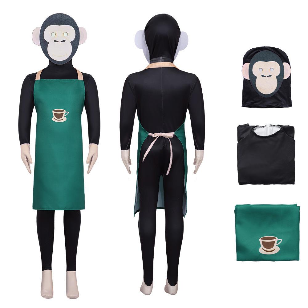 Костюм Bodysuit и Маска для косплея по игре Brainrot Tung Tung Tung Sahur Аниме Хэллоуин Карнавал Рождественская вечеринка Комбинезон