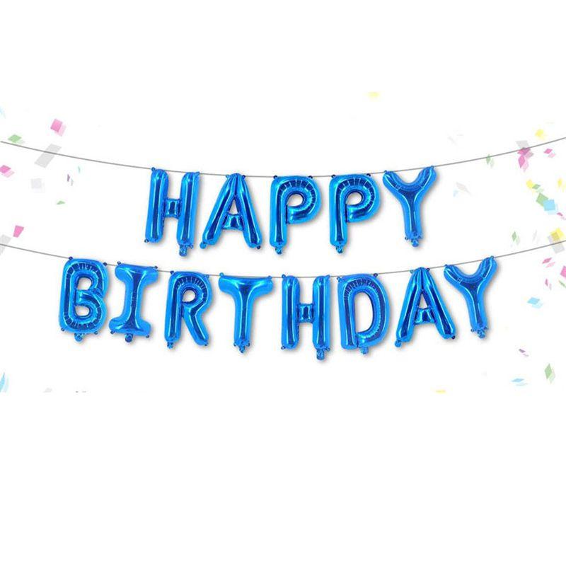 Потрясающие 16-дюймовые шары-буквы «С Днем рождения» для впечатляющего украшения вечеринки