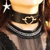 Женский Девушки Чокер Сердце Ожерелье Женский ПУ Кожаный Чокер Заявление Ожерелье Ювелирные Изделия Шейная Сбруя