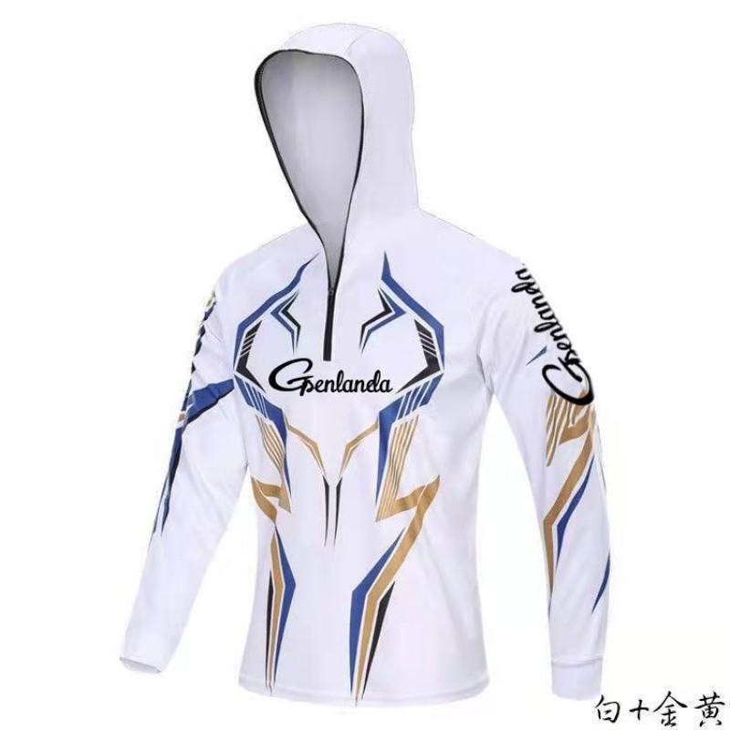 Quick-Dry Fishing Long Sleeve Shirt Men UV Protection Breathable Ice Silk Outdoor Sunproof Top