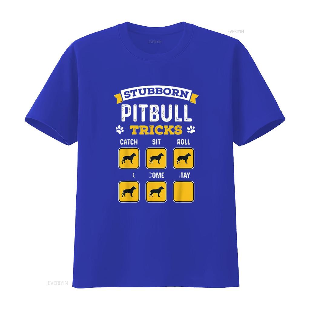 Stubborn Pitbull Tricks Funny s for Dog Owner Womens T Shirt Black XL vintage Washed Stylish Soft Stretched graphic Comfortable