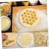 Dumpling Press Set 2-Piece Plastic Kitchen Tool for Easy Quick Dumpling Making and Stuffing, Ideal for Home Cooking