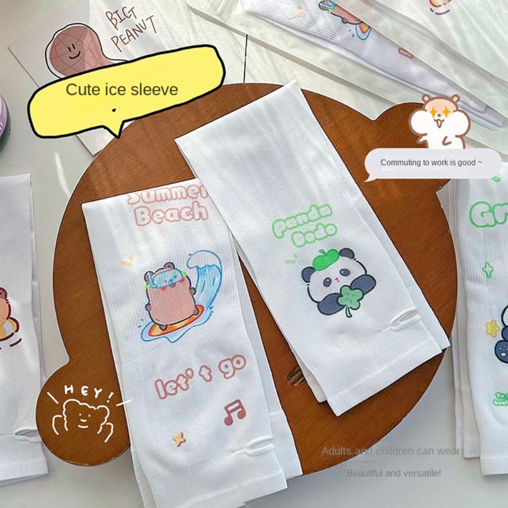 Солнцезащитный чехол для аниме-мультфильма Ice Sleeve Дышащий солнцезащитный чехол для лета Capybara Ice Sleeves Велоспорт