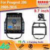 9,7-дюймовый вертикальный экран Tesla Android автомобильное радио для Peugeot 206 2000-2016 GPS-навигация Carplay мультимедийный плеер 2din