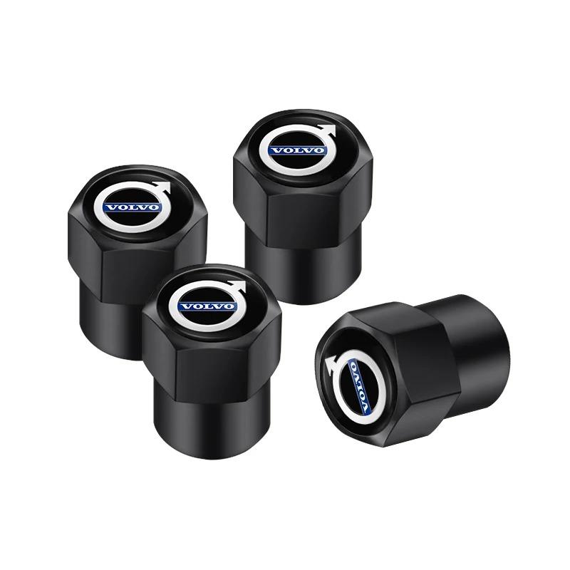 vhndr2 4PCS Aluminum Alloy Tire Valve Caps Wheel Air Valve Dust Cover for Volvo XC60 XC90 S60 V60 XC40 C40 S90 V90 V40 XC70