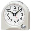 Seiko Clock Alarm Table White 115 X 115 X KR520W Clock, Clock, Analog, Pearl, 55mm,