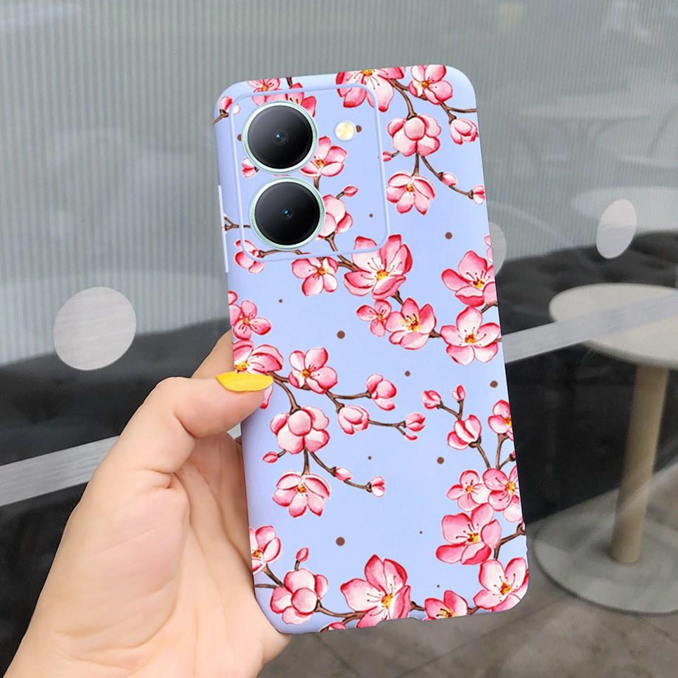 Чехол для телефона Vivo Y36 V2247 Чехол для пары Любовное Сердце Цветок Задняя крышка Чехол для Vivo Y36 5G VivoY36 Y 36 Мягкий Силикон Fundas