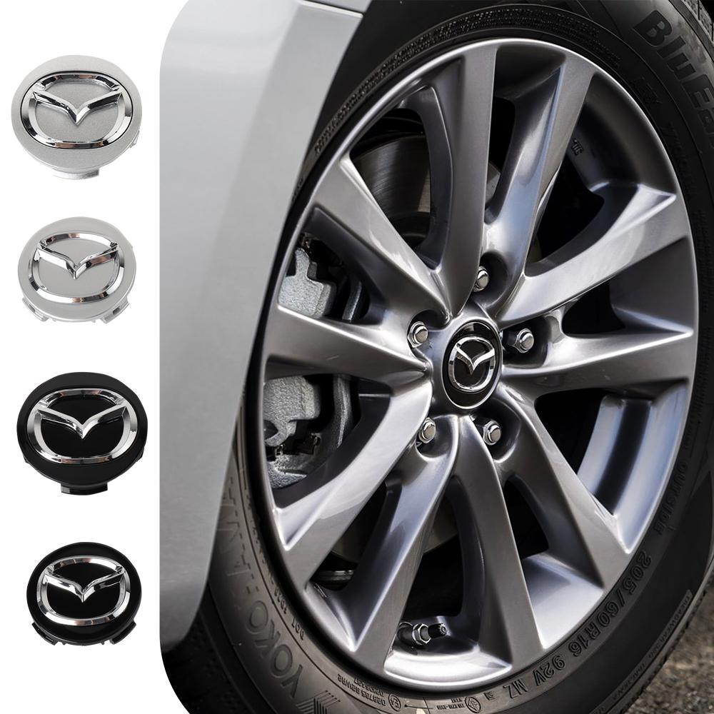 Car Hub Cap Dust Cover Badge Wheel Hub 56mm Accessories For Mazda 3 CX5 6 2 CX3 SPEED Athena Axela MS CX30 bk RX8 CX6 MX5 CX-9 GF1