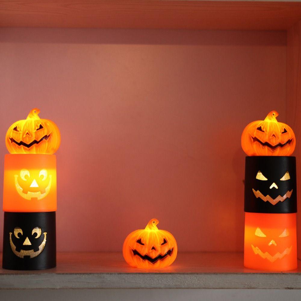 ABS Pumpkin Lamp Horror Props Candle Lamp New Ghost Festival Decoration  Party Supplies