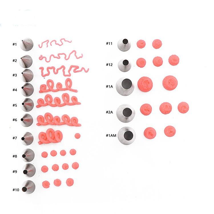 2PCS Small Round 304 Stainless Steel Piping Nozzles For Cake Decorating, DIY Baking Cream Writing Tools