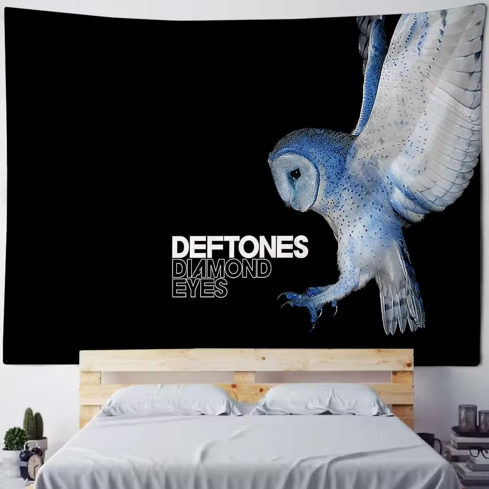 DDeftones Singer Tapestry Bedroom Dormitory Background Wall Hanging Decor for Home Party Living Room Club Festive Holiday Style