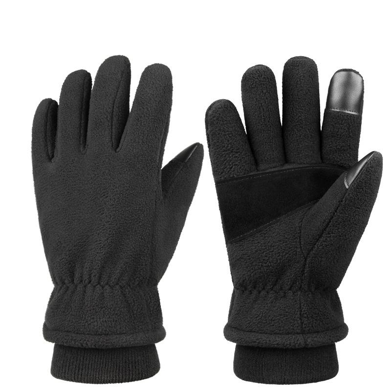 Fleece cold-proof warm gloves touch screen autumn and winter outdoor riding skiing warm fleece gloves