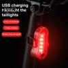Bicycle Tail Light Waterproof Lightweight USB Rechargeable LED Rear Lamp Universal MTB Road Mountain Bike Night Riding Safety Warning Lamp