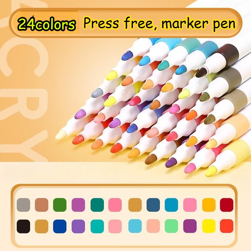 12/24/36 цветов Акриловая краска Маркировочная Непрозрачная Водостойкая, Искусство DIY Живопись, Использование художником, Штабелируемая Маркировка