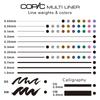COPIC Too Multiliner Set of 4 Cool Gray Pens - Professional Art Markers