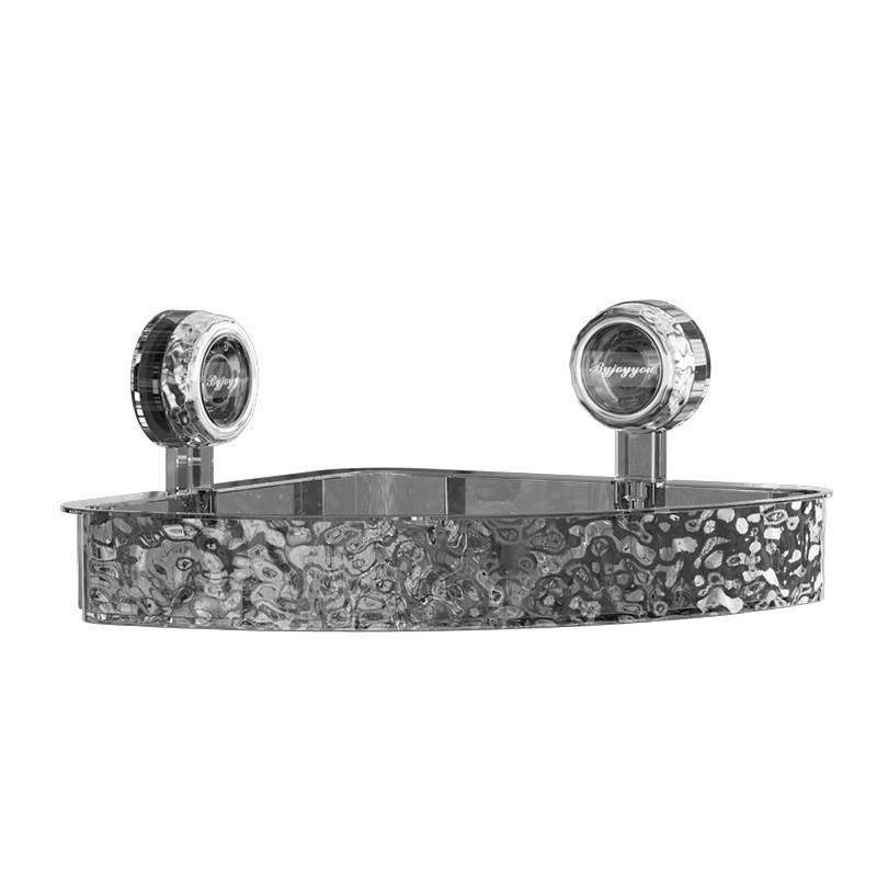 Полка для ванной на присосках без сверления - Настенная, Гофрированная стойка для хранения в ванной комнате