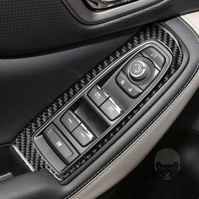 Real Carbon Fiber Car Accessories Gear Air Vent Set Trim Cover Soft Sticker For Subaru Forester SK      2024