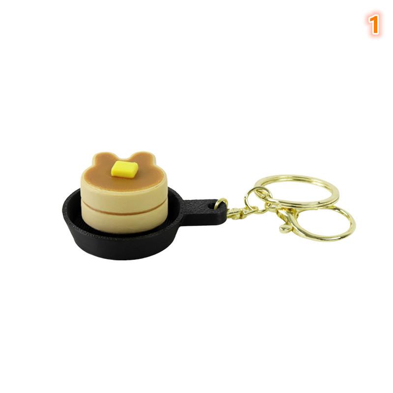 Calming Keychain Keys Finger Button Anti-Stress Toys Rabbit Cake Heart Waffles Funny Decompression Gifts For Children Adults