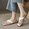 Women's Flip-flops Beach Shoes Summer Casual Square Toe Flat Slides Woman Designer Slippers Sandals