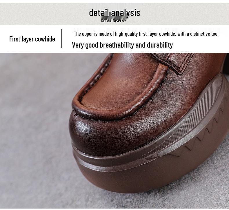 Женские ботинки Мартин из натуральной кожи на молнии на ретро платформе