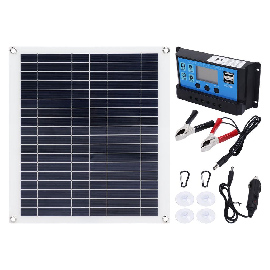 Solar Panel Kit 100W Photovoltaic 20W Portable Foldable Solar Charger with 100A Controller for