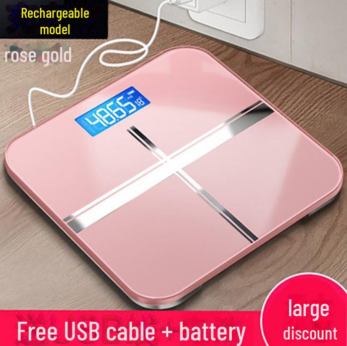 Весы для измерения жира с USB-подзарядкой и подсветкой дисплея - грузоподъемность 180 кг