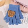 Windproof Warm Mittens Cute Cartoon Bear Full Finger Gloves New Children Gloves  Children