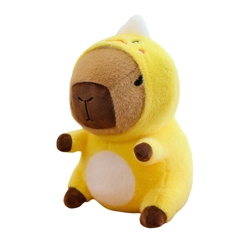 Новый я Розовый Кролик Превратился в Куклу Капибару Маленький Желтый Утенок Капибара Кукла Медведь Детский Комфортный Плюш Игра