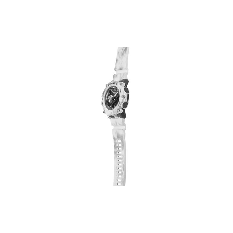 Casio Серия G-SHOCK с двойным ЖК/стрелочным дисплеем, серия Snow Camouflage, модные, для отдыха, многофункциональные, наручные, кварцевый механизм, смола, GA-2200GC-7APR