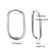 New Fashionable and Exquisi Women's Party Gift Oval Geometric Stainless Steel Anti Allergy Earrings Gold Color Jewelry