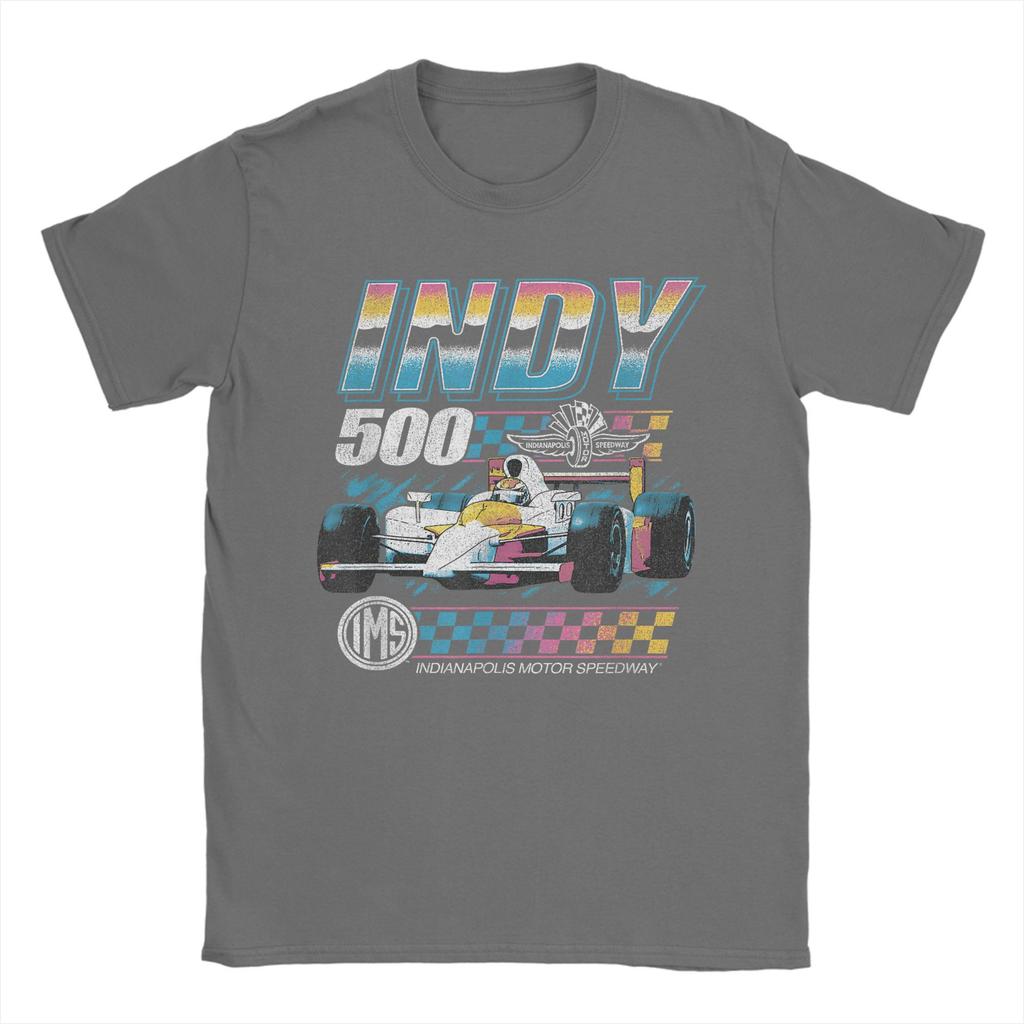 Indianapolis Motor Speedway футболки мужские состаренные хром неоновые винтажные 100% хлопок футболки с коротким рукавом футболка большие размеры одежда