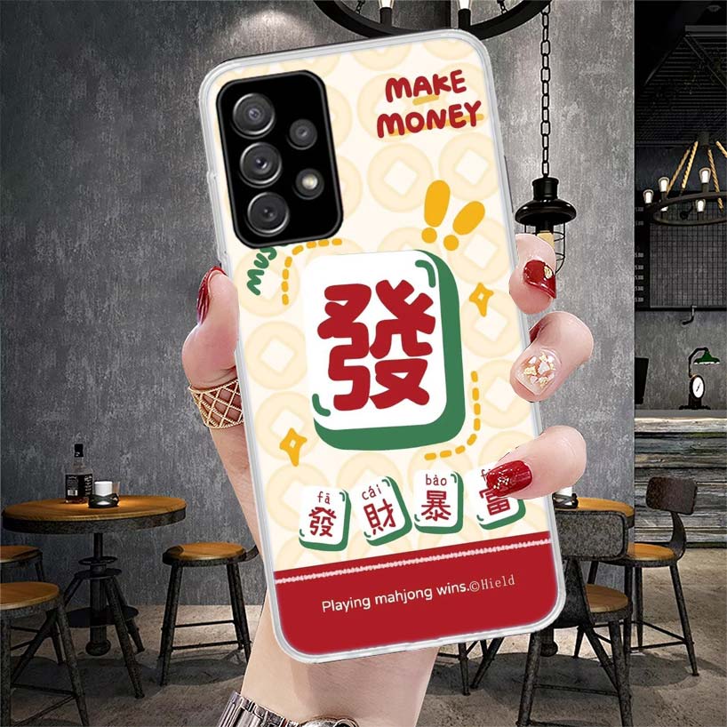 Creative Mahjong Phone Case For Samsung Galaxy A12 A22 A32 A52 A72 A02S A51 A50S A71 A70 A31 A20S Note 20 Ultra S10 A10S Galaxy