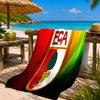 Augs-burg Football Crest Beach Towel Microfiber Beach Towel, Lightweight and Quick-Dry, for Summer Travel, Swimming Pool Fan Birthday Gift