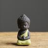 Chinese Style Buddha Statue Cute Sitting Statues Garden Accessories Mini Monk Figurines  Tea Play
