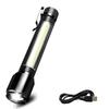Rechargeable Zoom LED Flashlight Handheld Torch with 3 Modes Waterproof High Power Light Hand Lamp For Working Outdoor Camping