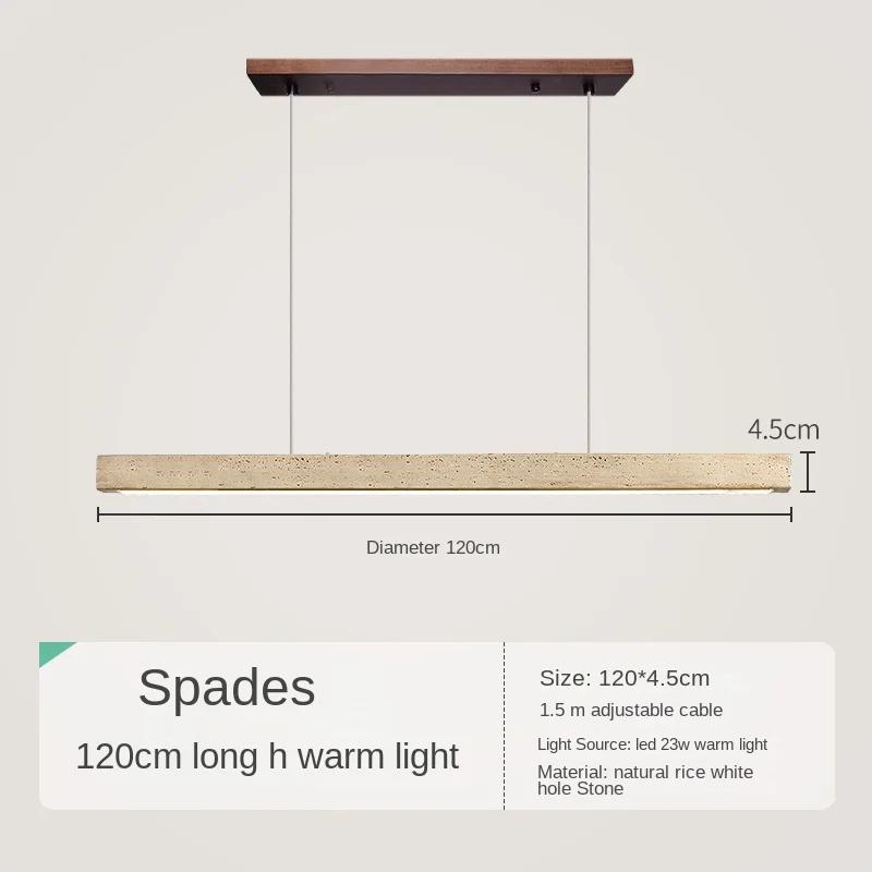 Подвесной светильник из камня с длинной полосой, однолинейный светильник для ресторана, гостиной, офиса, кабинета, стола, светильника из дерева