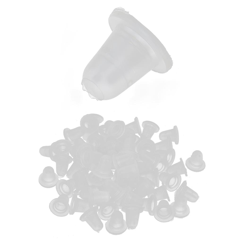 100pcs Disposable Tattoo Ink Cups Silicone Microblading Pigment Caps for Permanent MakeupS