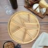 Wooden Puzzle Serving Tray For Fruit Divide Entertain Decorate Wooden Puzzle Serving Tray For Food