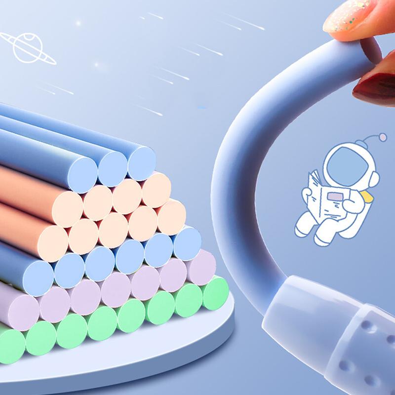 Erasers Pen Retractable Press Pencil Rubber Correction Supplies Stationery