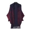 Stripe Knitted Shawl Bohemian Wraps Scarf Coat Luxury Cloak Scarves  For Women