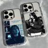 Чехол для телефона Singer B-Billies E-Eilishs Для iPhone 17 16e 16 15 14 13 12 11 mini Pro Max X XR XSMAX 8 7 Air Plus Прозрачный Мягкий