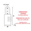 Master Lock Combination Padlock in Aluminium, 20x55x9 mm, Random Color