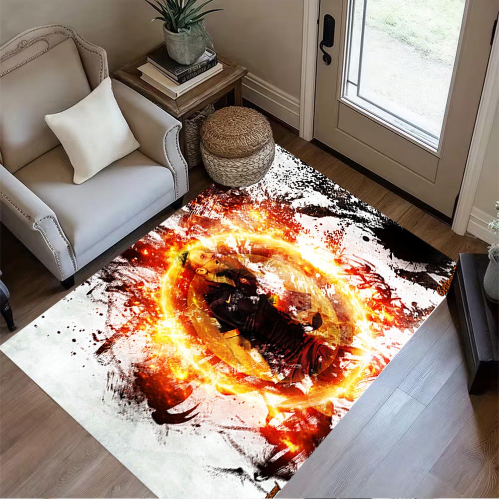 Football Player Action Floor Rug Office Rug Suitable for Foyer Game Room Bedrooms Outdoor Anti-slip Rug Office home decor
