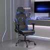Vidaxl Игровое Кресло с Подставкой для Ног, Черно-Синее, Искусственная Кожа