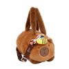 Adorable Capybara Plush Cartoon Handheld Purse Stylish Kids Crossbody Bag For 2024